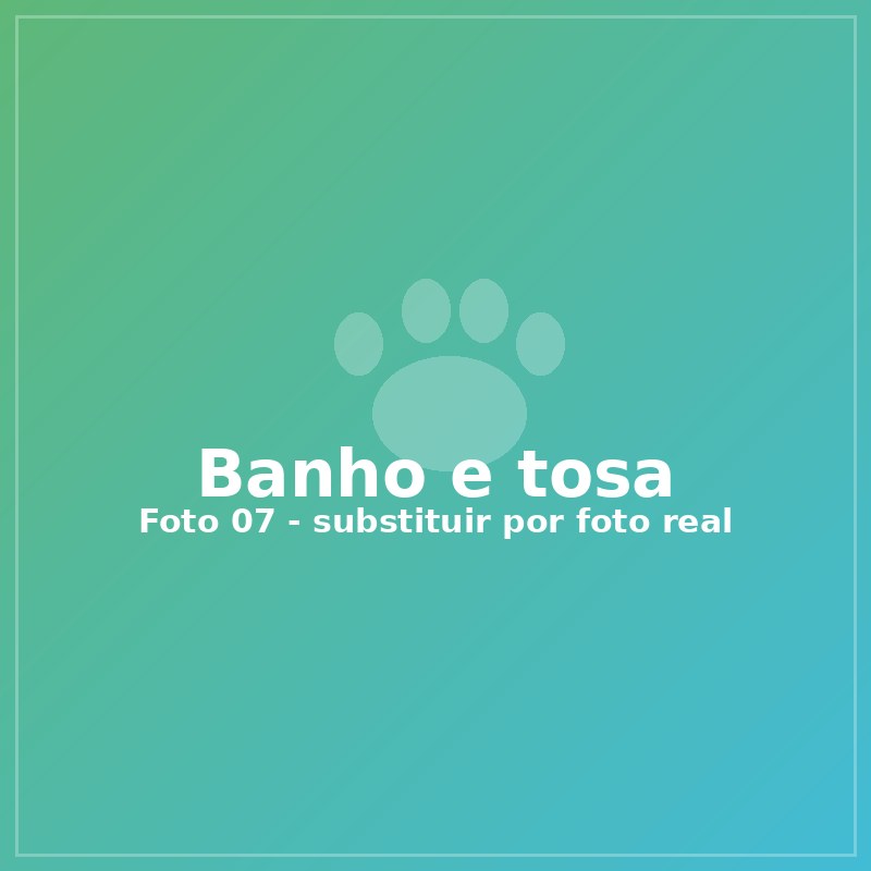 Banho e tosa na Clínica Esperança